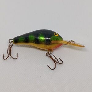 Vintage Rapala FR-5" Fat Rap Finland Crankbait Fishing Lure Perch Patern